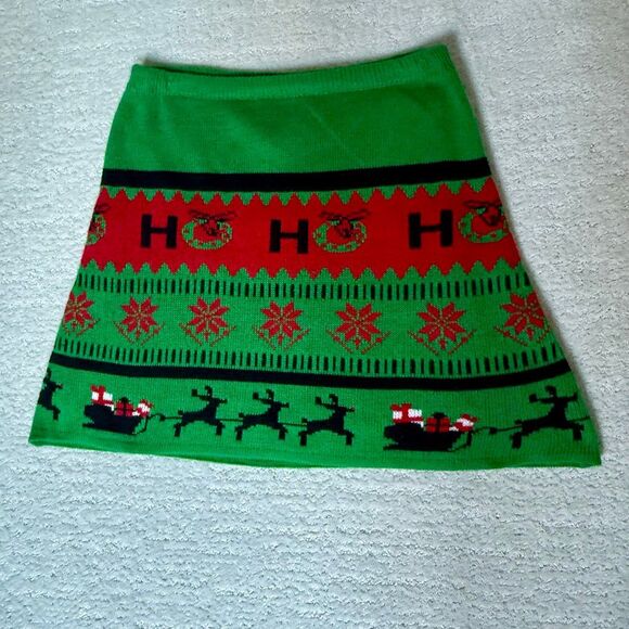 Derek Heart “Ugly Christmas Sweater” Skirt - Women’s US L - Picture 1 of 9